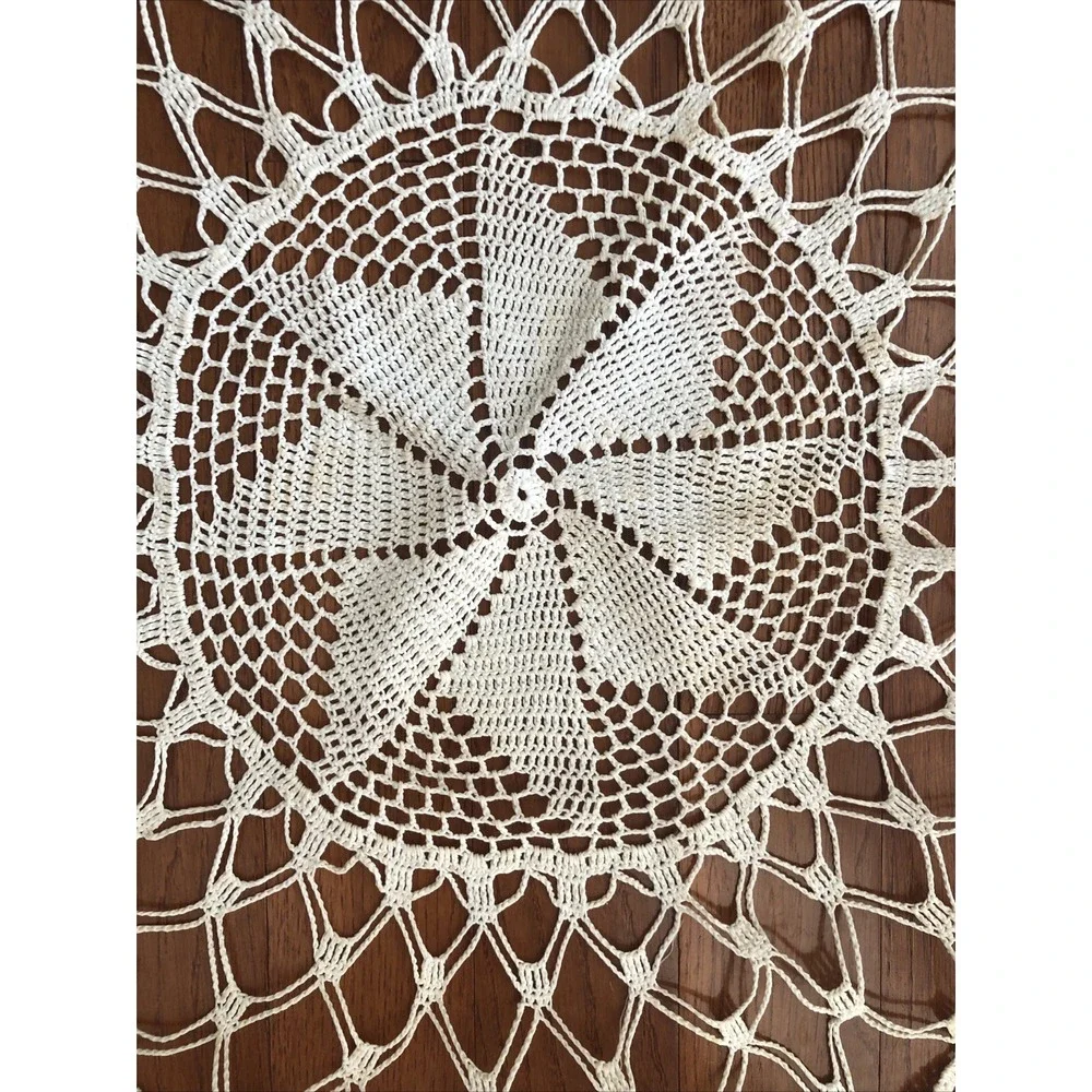Vintage Ivory Hand Crocheted 40